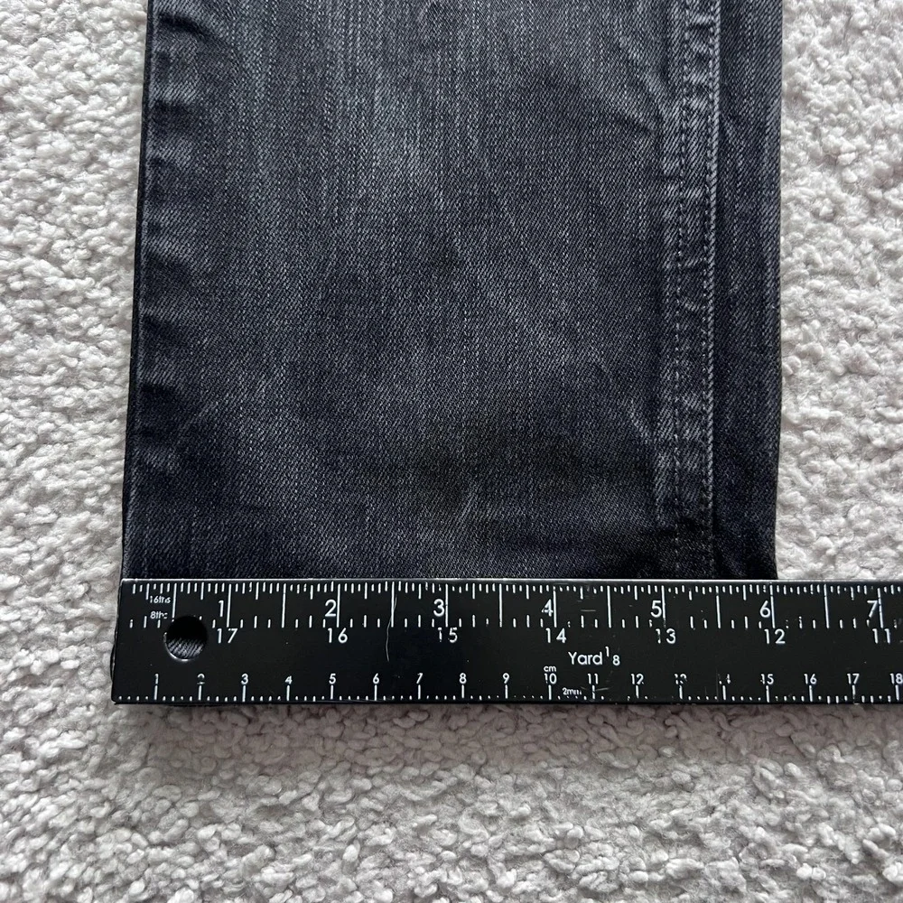 Nudie Jeans Lean Dean Jeans Mens 32x27 Black Slim Tapered Stretch Denim